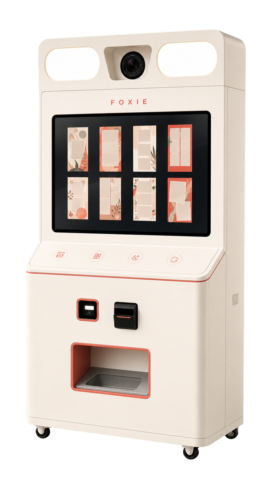 Máy Foxie PhotoBooth với camera chuyên nghiệp và màn hình cảm ứng